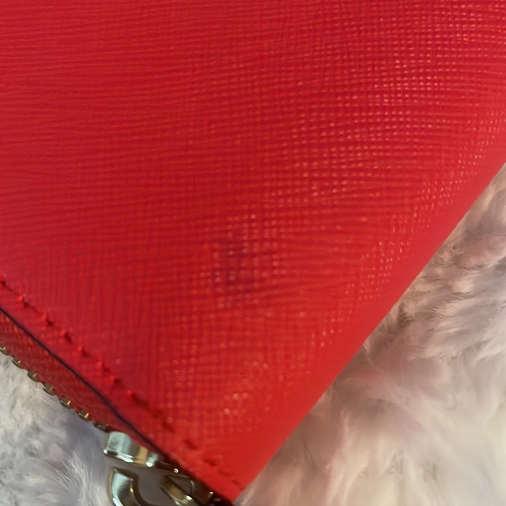 Kate Spade Take the Cake Wallet Coral Leather Zip - Picture 9 of 9